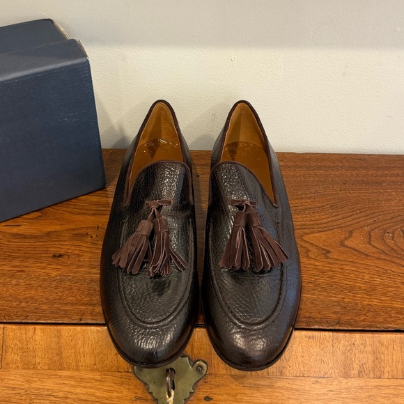 Pedro Miralles Leather Loafers With Tassels Dark Brown